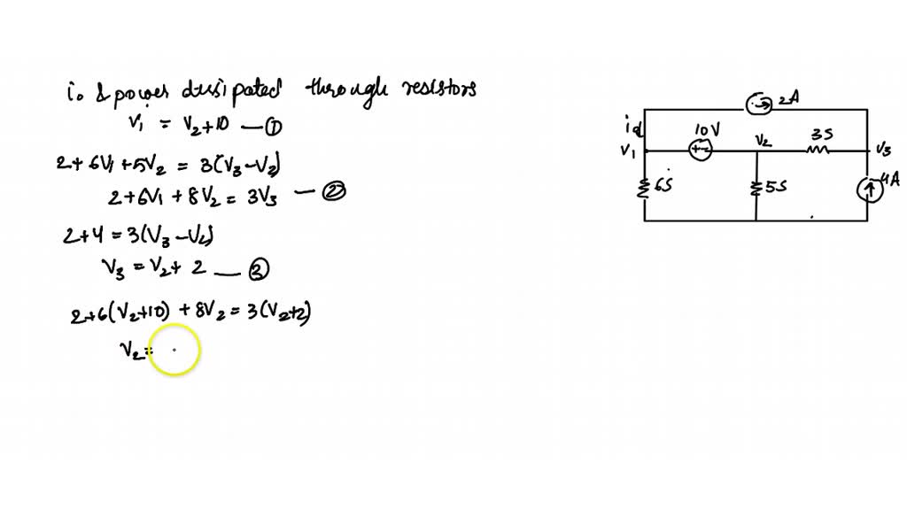 SOLVED: c) Use Mesh analysis to find the power consumed by each ...