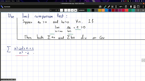 use-the-limit-comparison-test-to-determine-whether-the-series-converges-or-divergessum-fracn3-2-n2n1