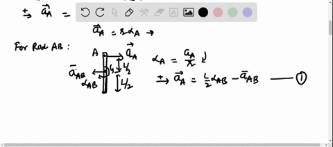 a-uniform-slender-bar-a-b-of-mass-m-is-suspended-as-shown-from-a-uniform-disk-of-the-same-mass-m-neg