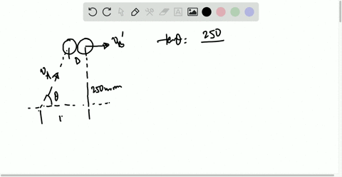the-coefficient-of-restitution-is-09-between-the-two-60-mm-diameter-billiard-balls-a-and-b-ball-a-is