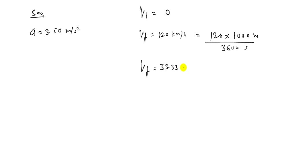 SOLVED How Long in Seconds Does It Take For A Car Accelerating At 3 