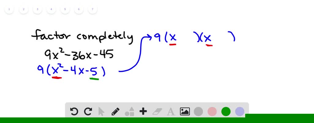 solved-factoring-completely-factor-the-expression-completely-9-x-2-36-x-45