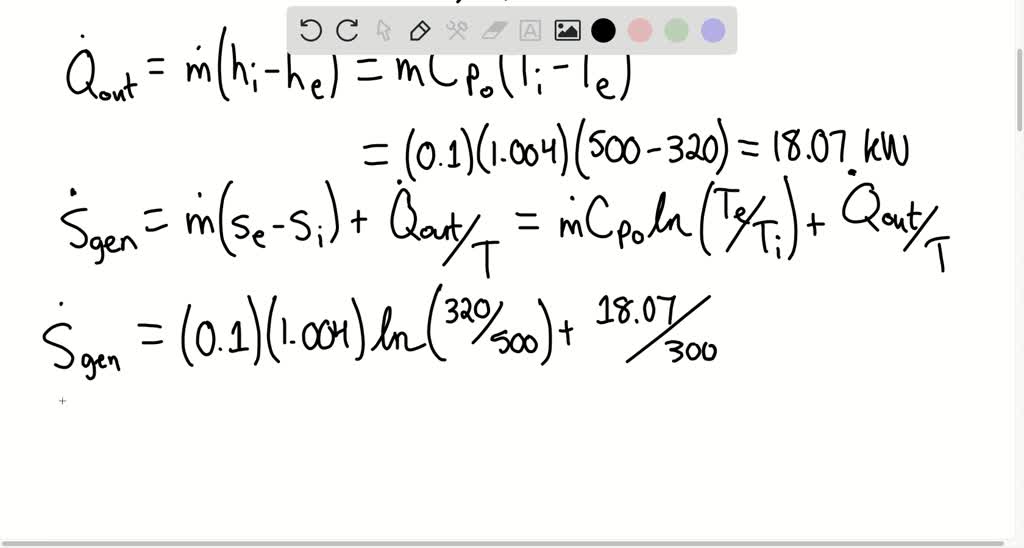 SOLVEDA heat exchanger that follows a compressor receives 0.1 kg / s