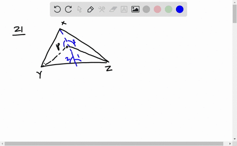 SOLVED: Given a point P in the interior of XYZ, prove that PY+PZ