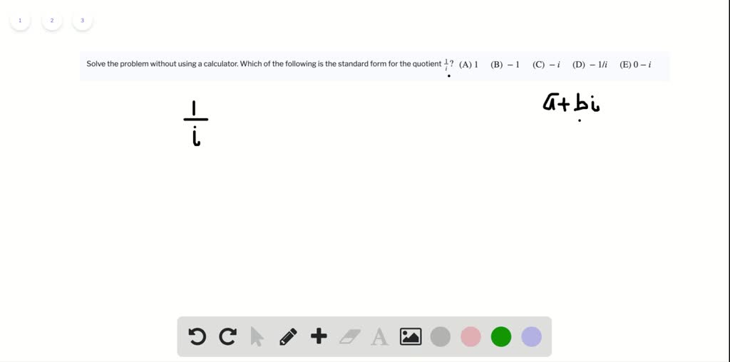 SOLVEDSolve the problem without using a calculator. Which of the