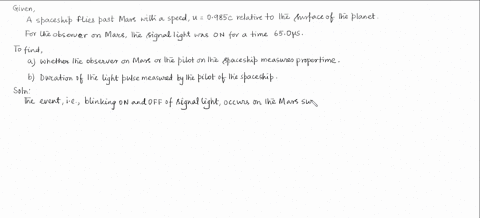 a-spaceship-flies-past-mars-with-a-speed-of-0985-c-relative-to-the-surface-of-the-planet-when-the-3
