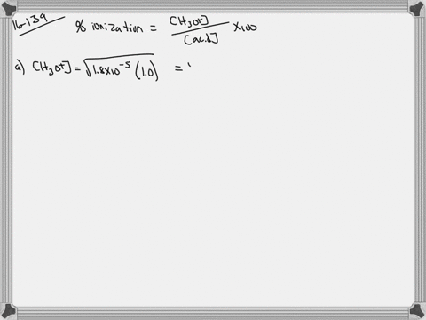 calculate-the-percentage-ionization-of-acetic-acid-in-solutions-having-concentrations-of-10-mathrmm-