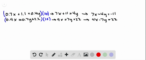 Solved Solve The System By Either The Substitution Or The Elimination Method Left Begin Array L X Y 0 4 X 0 8 Y 0 5 End Array Right