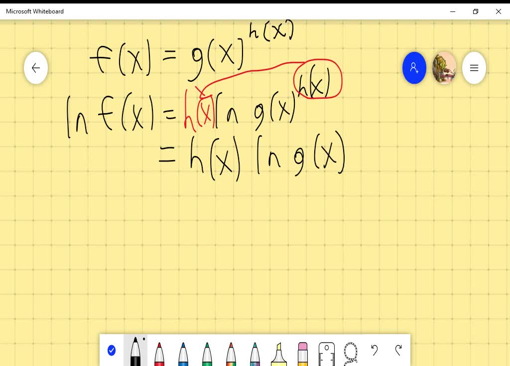 SOLVED:Express the function f(x)=g(x)^h(x) in terms of the natural ...