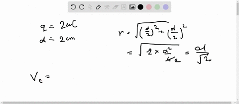 two-charges-q20-mu-mathrmc-are-fixed-a-distance-d20-mathrmcm-apart-fig-24-69-a-with-v0-at-infinity-2