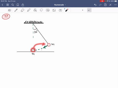 the-bob-a-of-a-pendulum-released-from-30circ-to-the-vertical-hits-another-bob-mathrmb-of-the-same-ma
