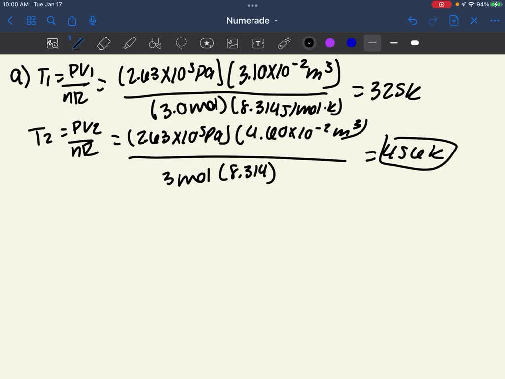 SOLVEDA cylinder containing three moles of nitrogen gas is heated at a