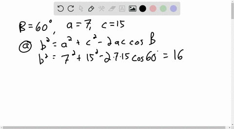 given-triangle-a-b-c-with-b60circ-a7-and-c15-solve-the-triangle-as-follows-a-show-that-b13-text-hint