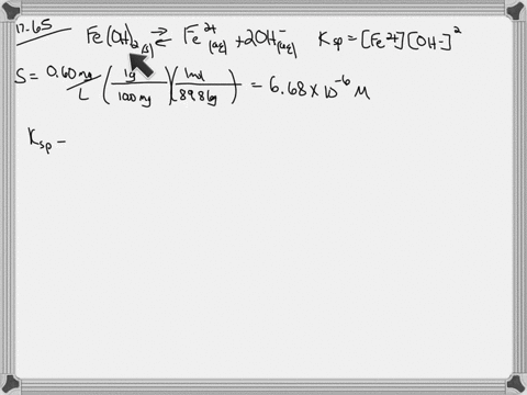 ironii-hydroxide-mathrmfemathrmoh_2-has-a-solubility-in-water-of-60-times-10-1-mathrmmg-mathrml-at-4
