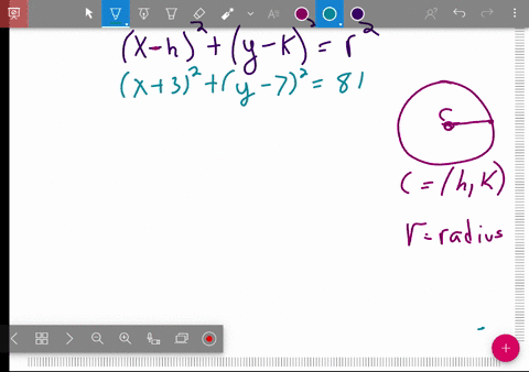 find-the-center-and-radius-of-the-circle-with-the-given-equations-x32y-7281