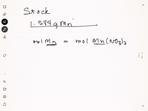 a-stock-solution-containing-mathrmmn2-ions-is-prepared-by-dissolving-1584-mathrmg-of-pure-manganese-
