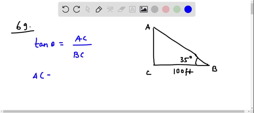 Finding the Width of a Gorge Find the distance from A to C across the ...