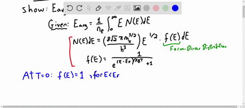 show-that-the-average-kinetic-energy-of-a-conduction-electron-in-a-metal-at-0-mathrmk-is-e_mathrmavg