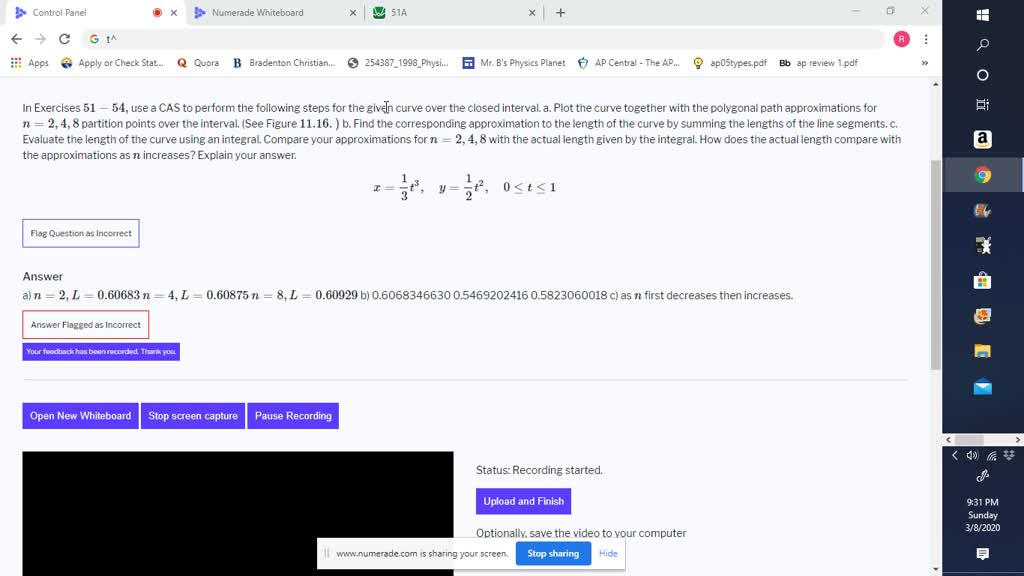 Solved Use A Cas To Perform The Following Steps For The Given Graph Of The Function Over The