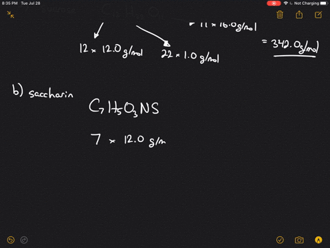 calculate-the-molar-masses-of-the-following-common-sweeteners-a-sucrose-mathrmc_12-mathrmh_22-mathrm