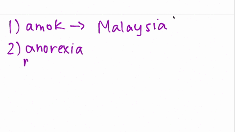 match-the-disorder-with-the-culture-in-which-it-is-most-common-1-amok-2-anorexia-nervosa-3-brain-f-4