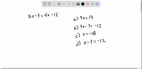 which-equation-is-equivalent-to-5-x-74-x-12-a-9-x19-b-9-x-7-12-c-x-18-d-x-7-12