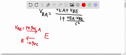 particle-a-is-moving-with-a-constant-velocity-v_mathrmae090-c-relative-to-an-earth-observer-particle