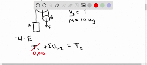 a-force-of-f250-mathrmn-is-applied-to-the-end-at-b-determine-the-speed-of-the-10-kg-block-when-it-2
