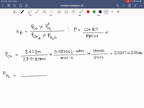 a-mixture-of-mathrmch_4-and-mathrmh_2-mathrmo-is-passed-over-a-nickel-catalyst-at-1000-mathrmk-the-2