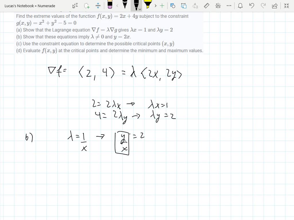 SOLVED:Use the method of Lagrange multipliers unless otherwise stated ...