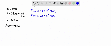each-minute-73800-mathrmm3-of-water-passes-over-a-waterfall-963-mathrmm-high-assuming-that-580-of-th