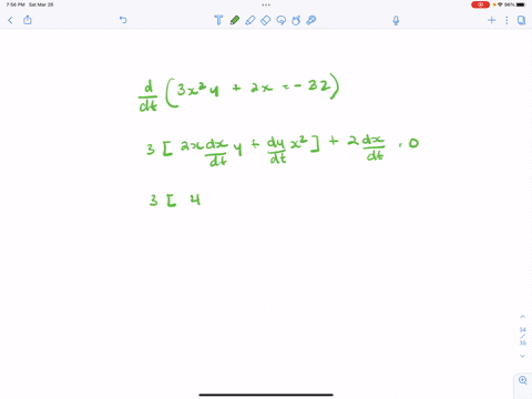 assume-that-all-variables-are-functions-of-t-if-3-x2-y2-x-32-and-fracd-yd-t-4-when-x2-and-y-3-find-f