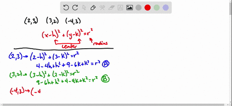 find-an-equation-for-the-circle-through-the-points-2332-and-43