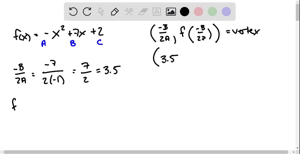 SOLVED:Find the vertex of each parabola. For each equation, decide ...