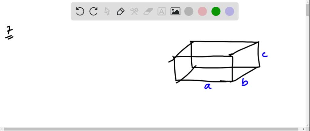 SOLVED:(a) Consider a box whose sides have lengths a, b, and c . Use ...