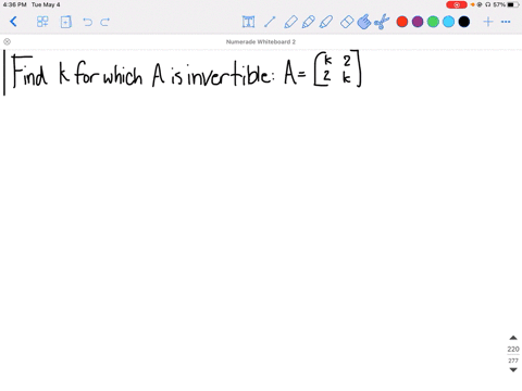 find-the-values-of-k-for-which-the-matrix-a-is-invertible-aleftbeginarrayll-k-2-2-k-endarrayright