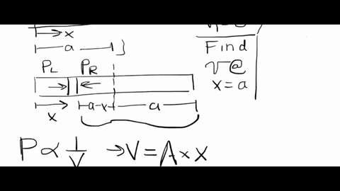 a-piston-of-mass-m-and-cross-sectional-area-a-is-in-equilibrium-under-the-pressure-p-at-the-center-o