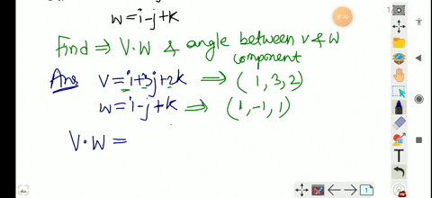 find-the-dot-product-mathbfv-cdot-mathbfw-and-the-angle-between-mathbfv-and-mathbfw-mathbfvmathbfi3-