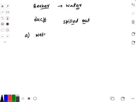 a-beaker-is-filled-with-water-to-the-rim-gently-placing-a-plastic-toy-duck-in-the-beaker-causes-some
