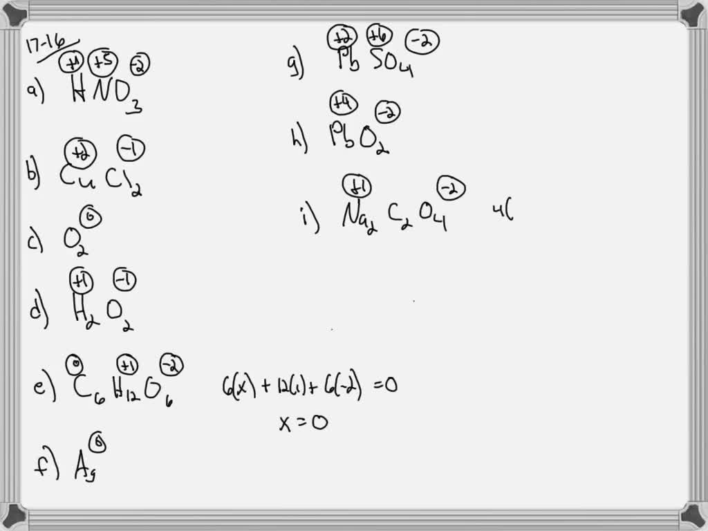 SOLVED:Assign oxidation numbers to all the atoms in each of the ...