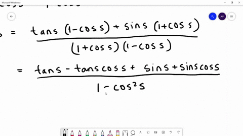 verify-that-each-trigonometric-equation-is-an-identity-see-examples-i-5-fractan-s1cos-sfracsin-s1-co