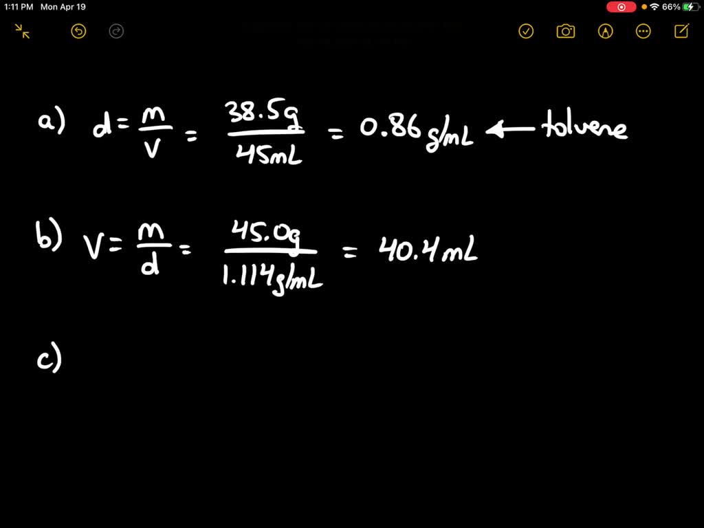 SOLVED:(a) To identify a liquid substance, a stud…