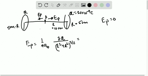 two-10-cm-diameter-charged-rings-face-cach-other-20-mathrmcm-apart-both-rings-are-charged-to-20-math