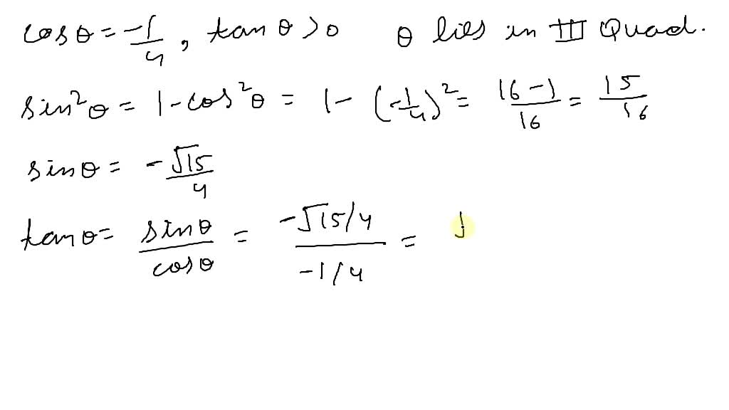 SOLVED:Find the exact value of each of the remaining trigonometric ...