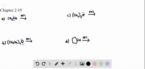draw-the-products-formed-from-the-acid-base-reaction-of-hci-with-each-compound-a-ch_3oh-b-ch_3ch_2_2