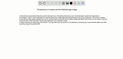 the-economy-is-in-a-boom-and-the-inflationary-gap-is-large-a-describe-the-discretionary-and-automati