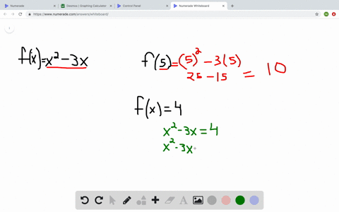 given-the-function-fxx2-3-x-a-evaluate-f5-b-solve-fx4
