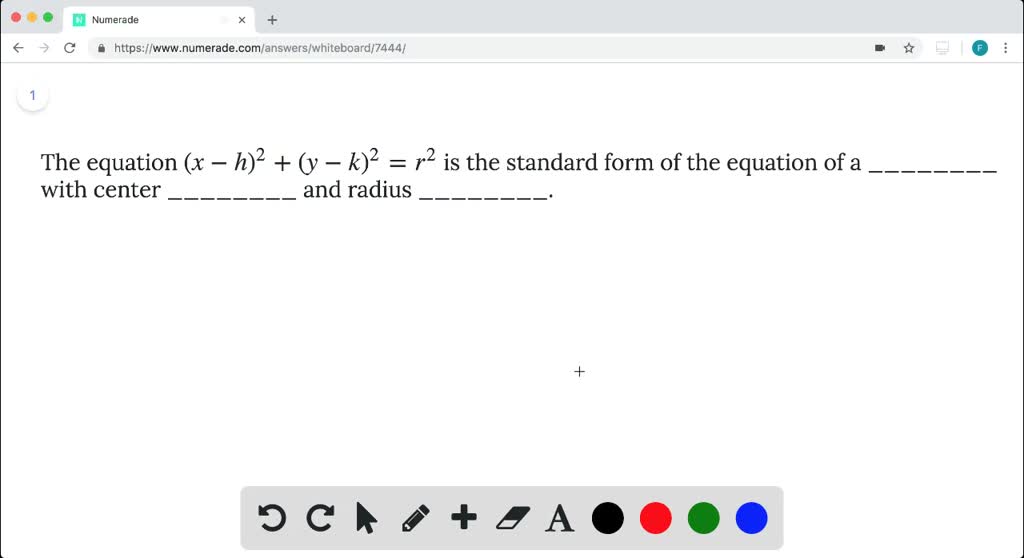 solved-the-equation-x-h-2-y-k-2-r-2-is-the-standard-form-of