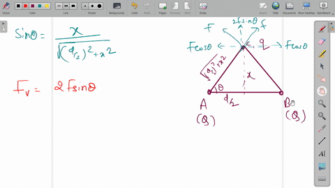 two-particles-a-and-b-each-carrying-a-charge-q-are-held-fixed-with-a-separation-d-between-them-a-par