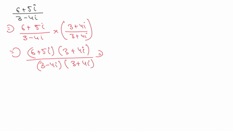 simplify-write-answers-in-the-form-ab-i-where-a-and-b-are-real-numbers-frac65-i3-4-i
